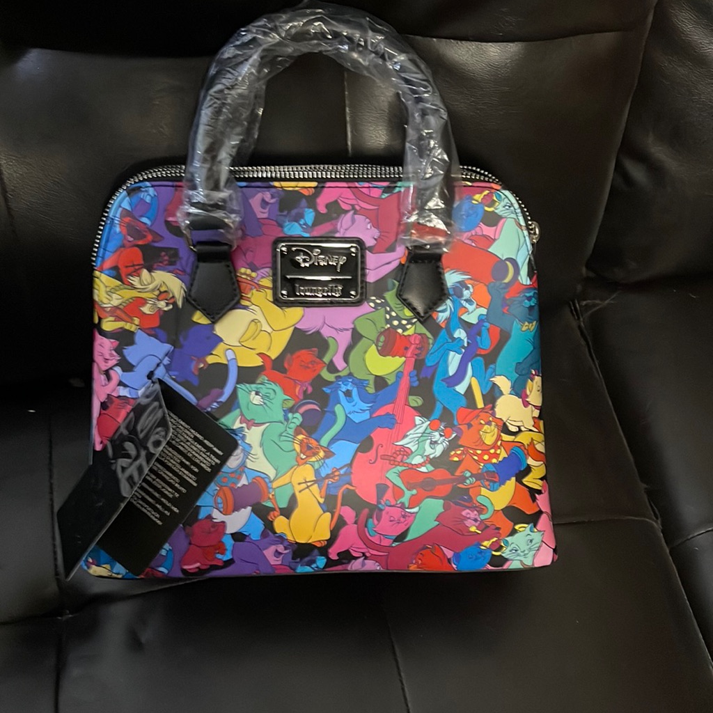 Brand New MultiColored Disney Loungefly Bag For The Cat Lovers